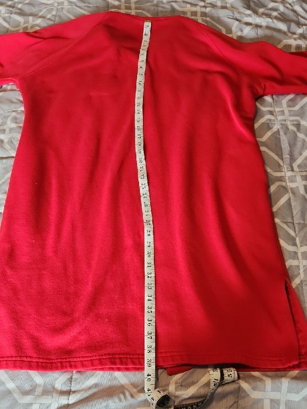 Laura Gayle 50s Style Snap Red 3/4 Sleeve Shirt Fleece Coat - Picture 11 of 11
